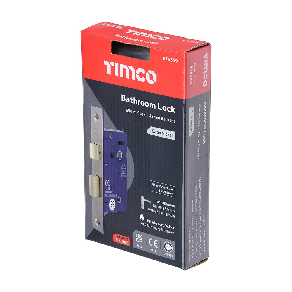 TIMco Bathroom Lock Sat. Nickel 65mm 1 EA Price Comparisons | Compare The Build