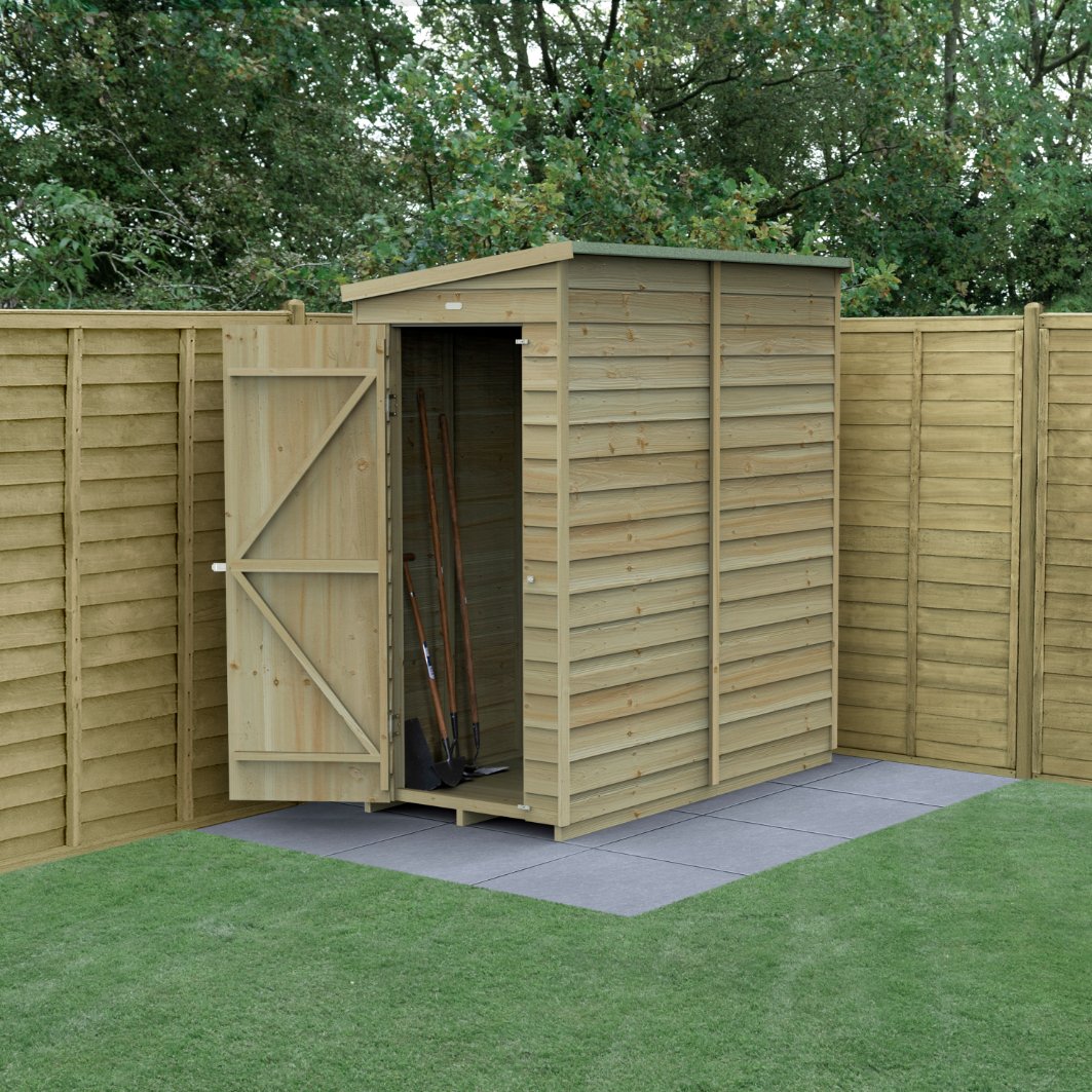 Forest 6x3 4Life Overlap Pent Shed - No Windows (Installed) Price Comparisons | Compare The Build