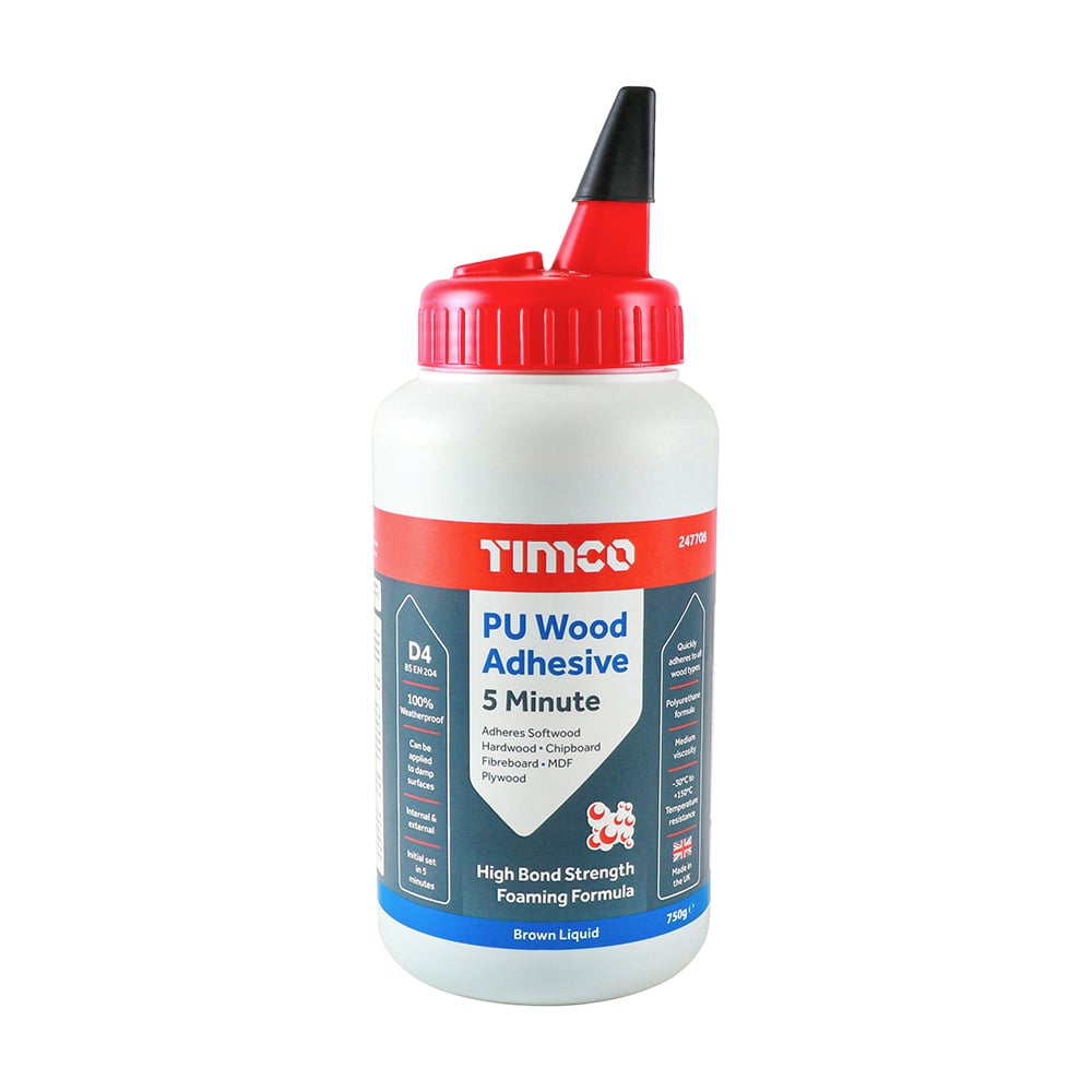 TIMco 247708 6 in1 PU Wood Adhesive Liquid Brown 5min Price Comparisons | Compare The Build