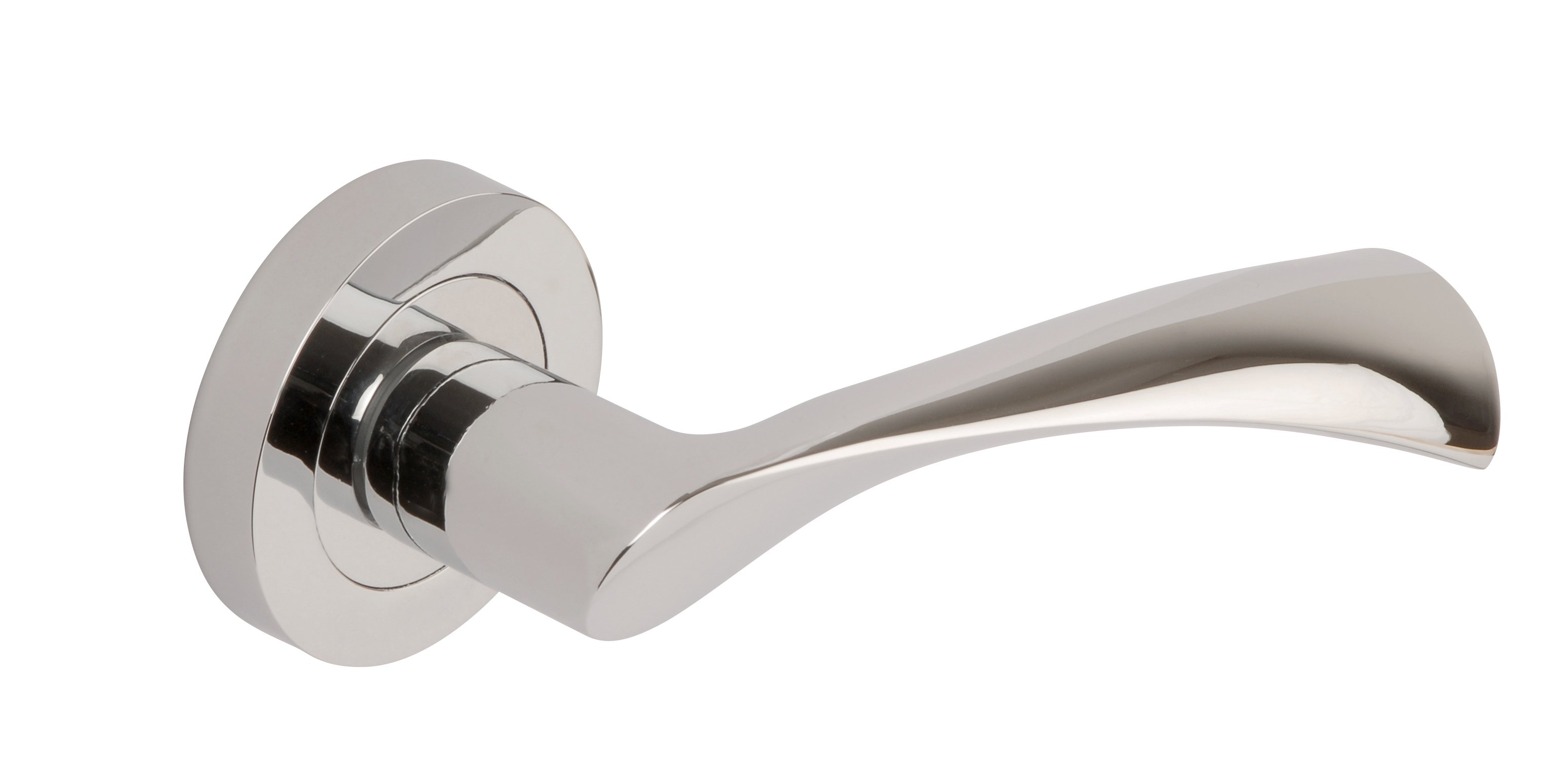 Flex Lever on Round Rose - Screw Rose - Polished Chrome Plated Price Comparisons | Compare The Build