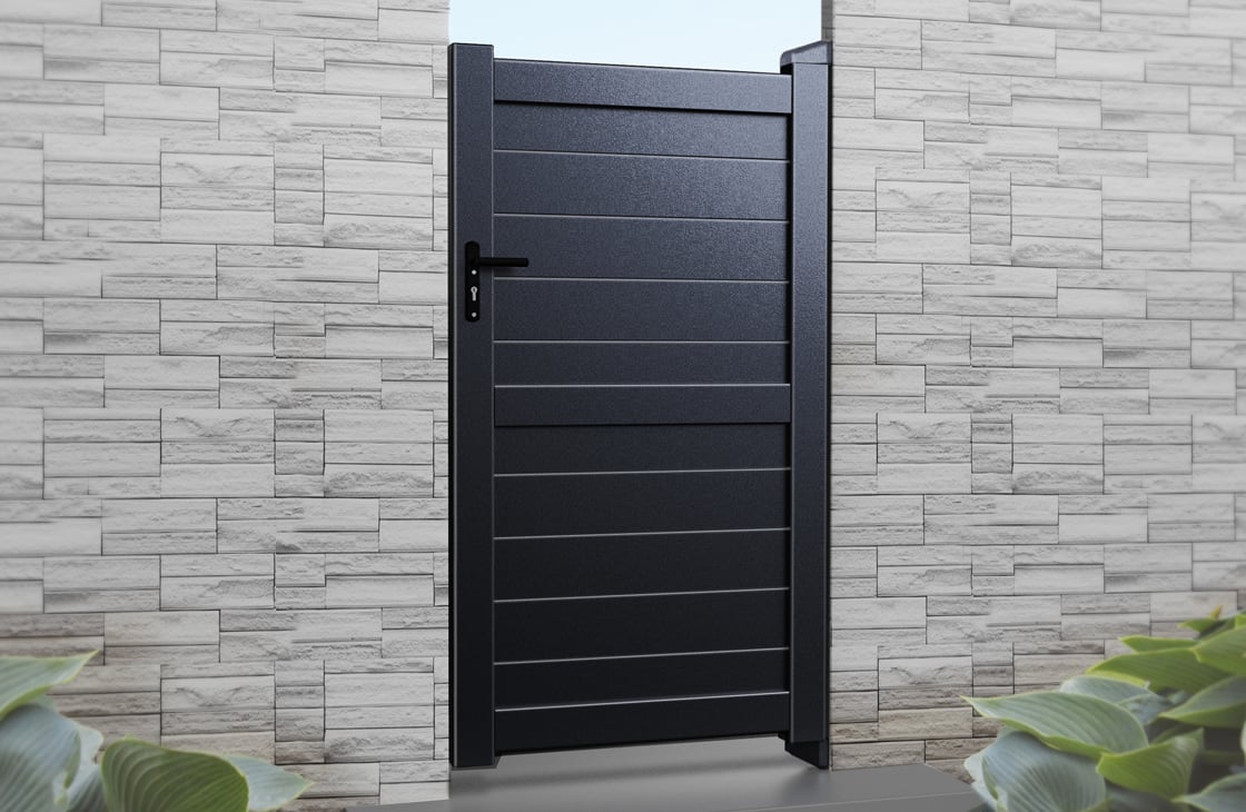 Pedestrian Gate 950x1800mm Black | Compare The Build