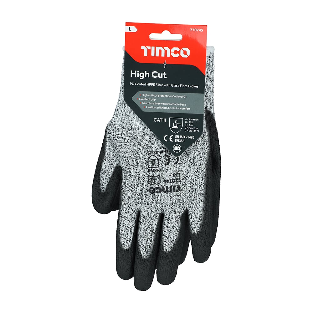 TIMco High Cut C Glove PU HPPE Fibre X Large PCK 1 Price Comparisons | Compare The Build