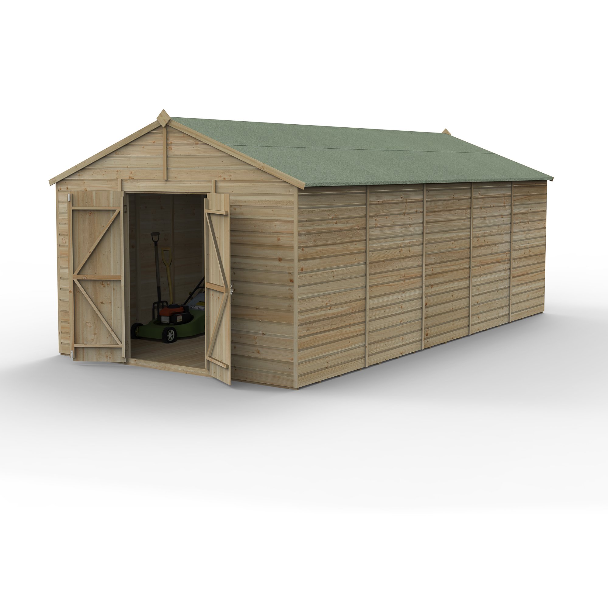 Forest Beckwood 10x20 Apex Shed - No Windows - Double Door (Installed) | Compare The Build