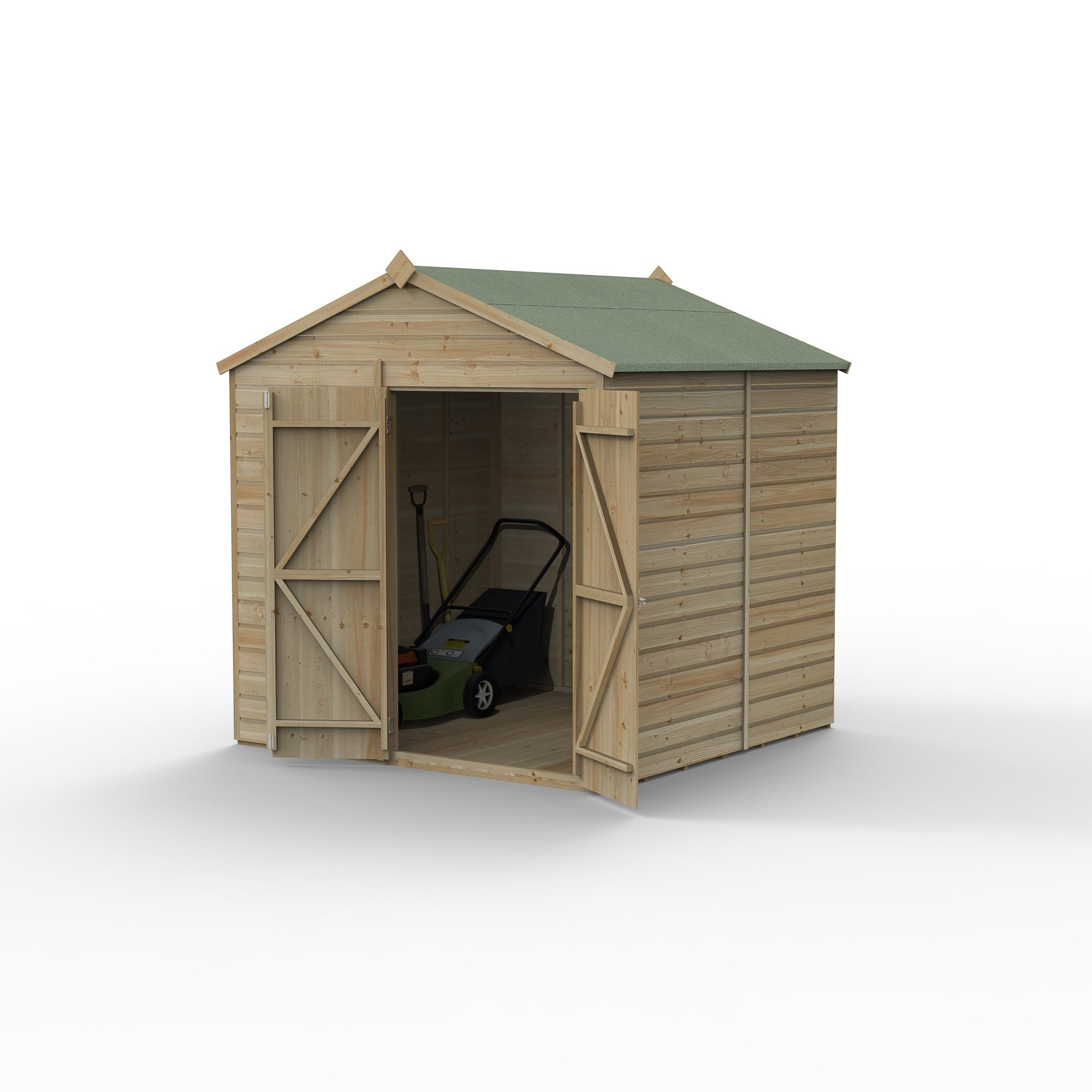 Forest Beckwood 7x7 Apex Shed - No Windows - Double Door Price Comparisons | Compare The Build