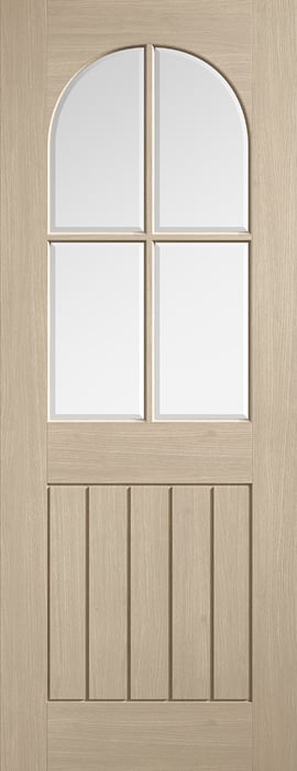 LPD Mexicano Internal Pre-finished Blonde Oak Arched Square Top Glazed 1981x838x35mm | Compare The Build