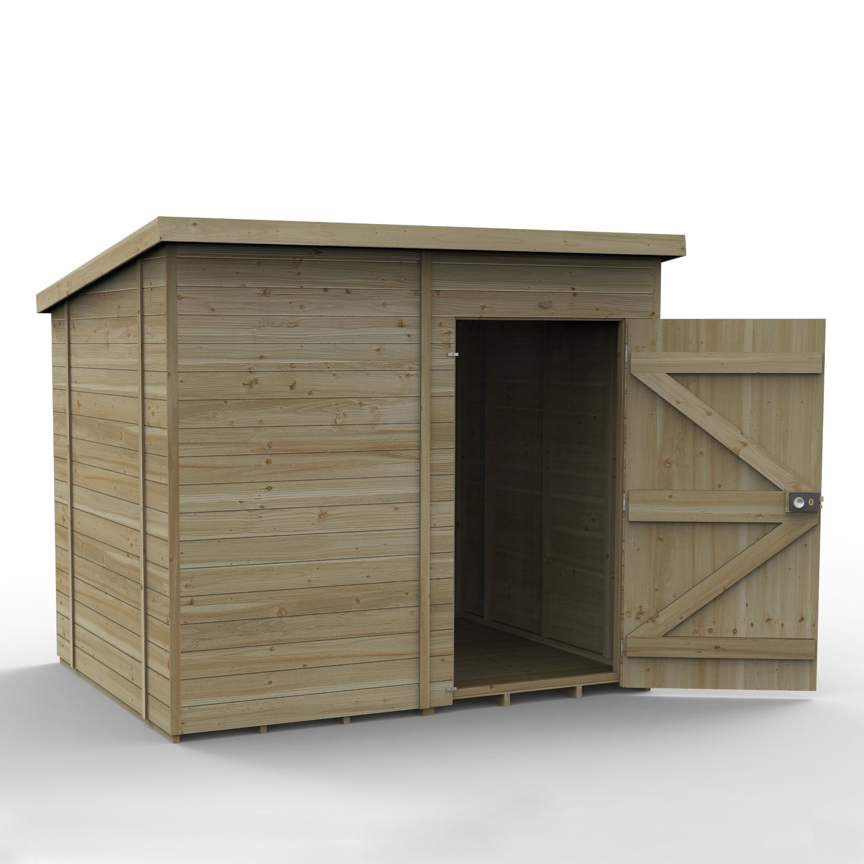 Forest Timberdale 8x6 Pent Shed - No Window (Installed) Price Comparisons | Compare The Build