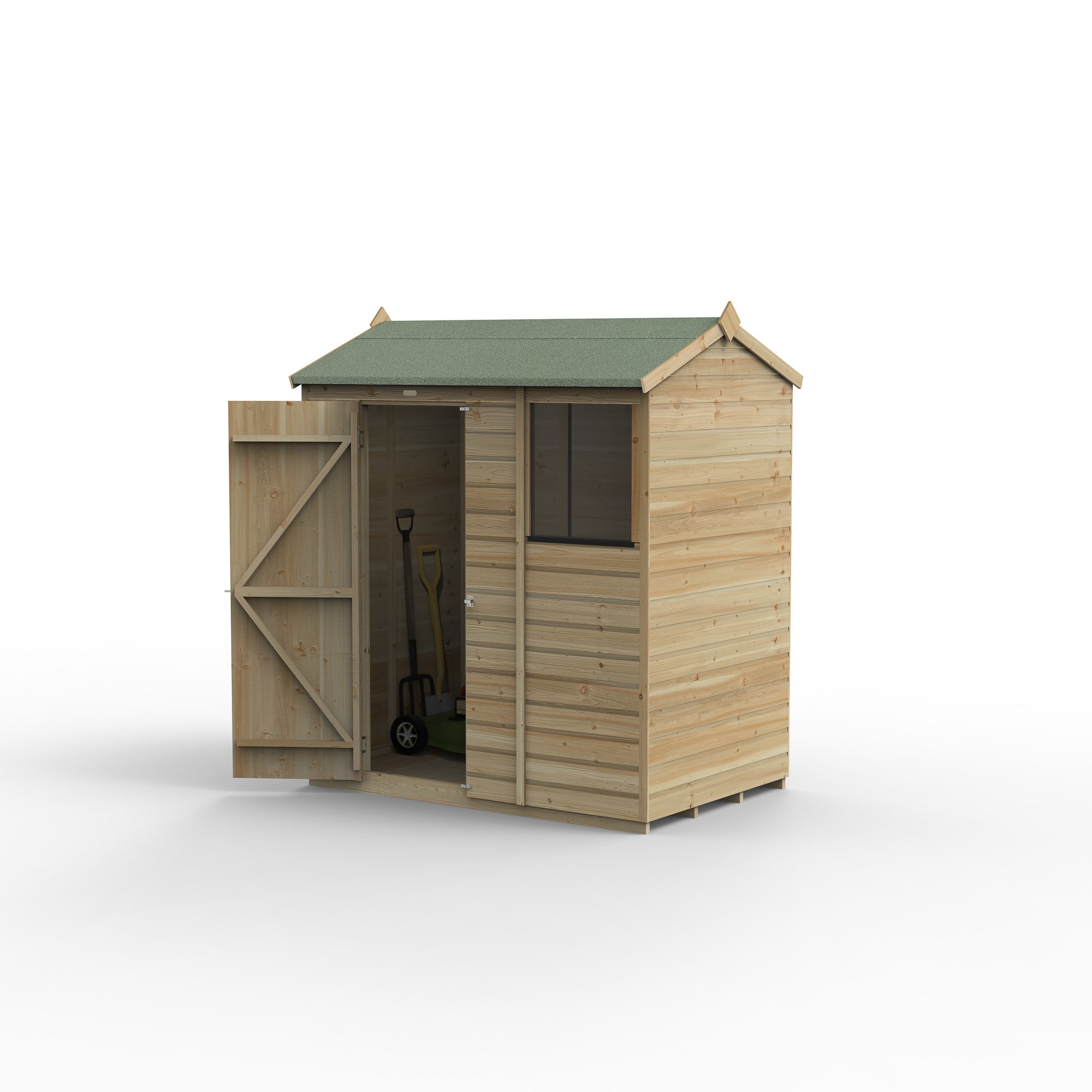 Forest Beckwood 6x4 Reverse Apex Shed - 1 Window Price Comparisons | Compare The Build