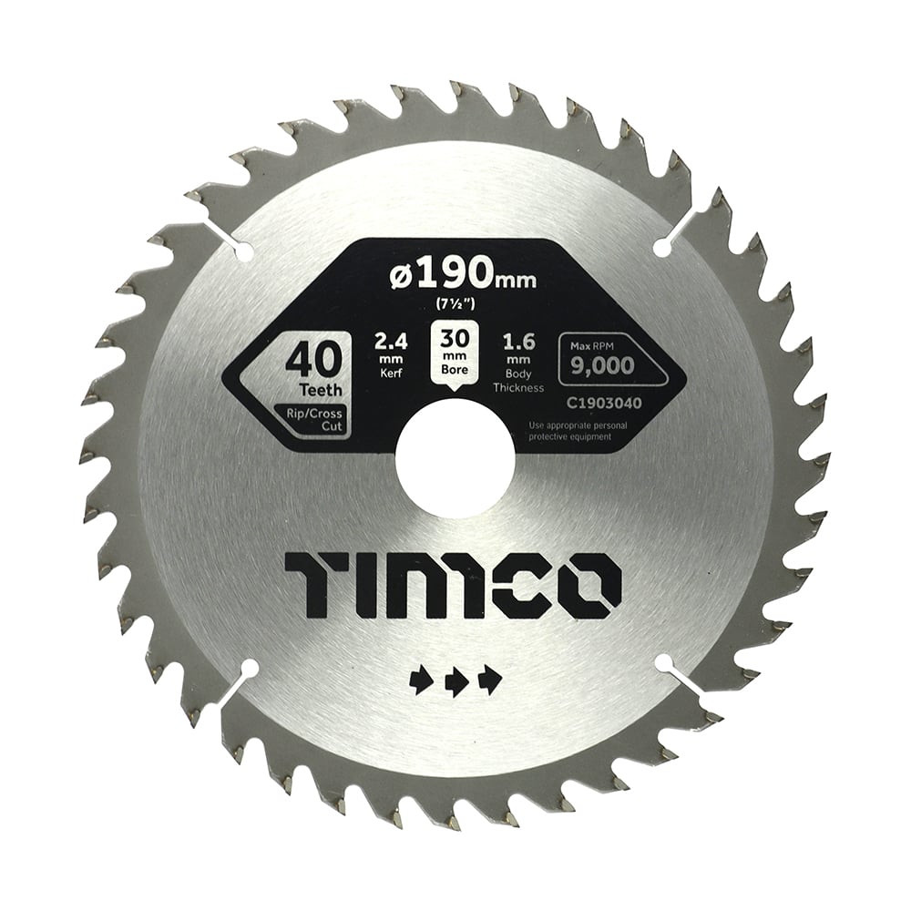 Addax C1903040 TCT Circular Saw Blade General Purpose 190x30x40T Price Comparisons | Compare The Build