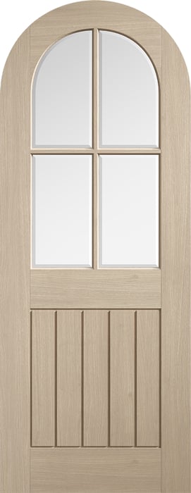 LPD Mexicano Internal Pre-finished Blonde Oak Arched Glazed 1981x838x35mm Price Comparisons | Compare The Build