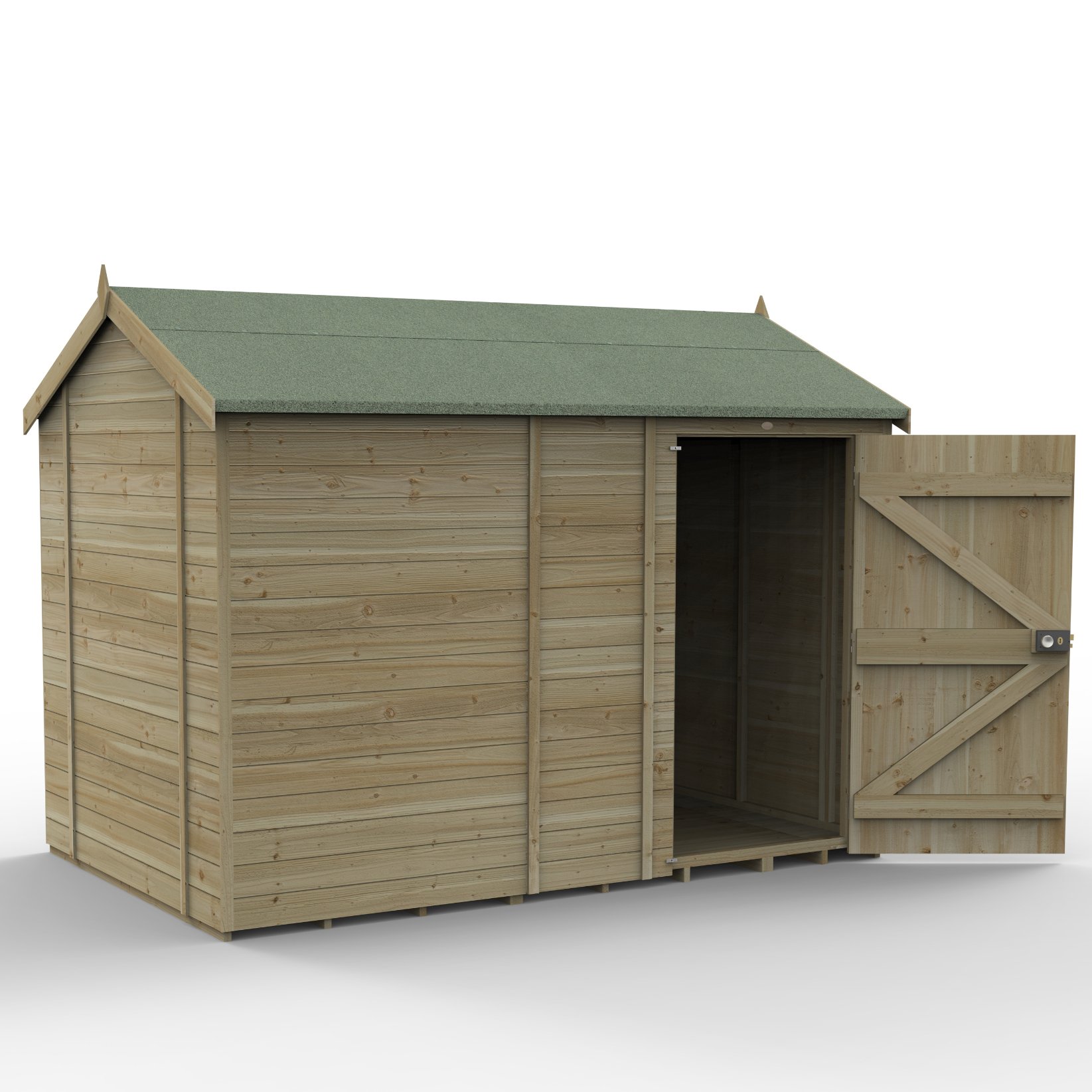 Forest Timberdale 10x6 Reverse Apex Shed - No Window (Installed) Price Comparisons | Compare The Build