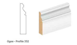 18x94mm White Primed MDF Ogee (Profile 352) Price Comparisons | Compare The Build