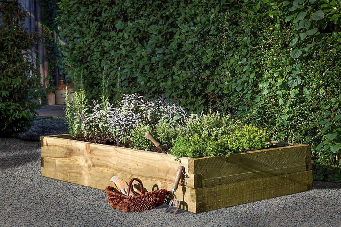 Caledonian Large Raised Bed - with Base - 90 x 180cm FSC® certified Price Comparisons | Compare The Build